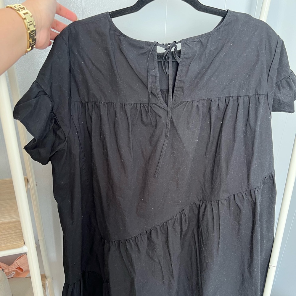 Black tiered target dress